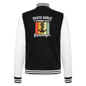 Boltenhagen Sprüche - College-Sweatjacke - Schwarz/Weiß - Hinten - Marisol (170cm)