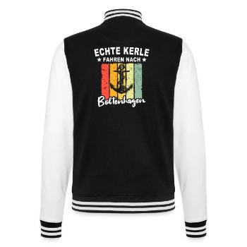 Boltenhagen Sprüche - College-Sweatjacke - Schwarz/Weiß - Hinten - Marisol (170cm)