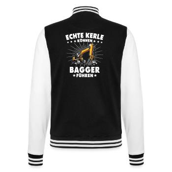 Baggerführer - College-Sweatjacke - Schwarz/Weiß - Hinten - Marisol (170cm)