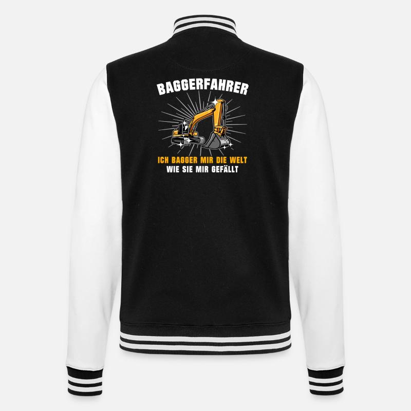 Baggerfuehrer Baggerfahrer - College-Sweatjacke - Schwarz/Weiß
