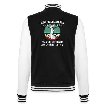 Boltenhagen Urlaub - College-Sweatjacke - Schwarz/Weiß - Hinten - Marisol (170cm)