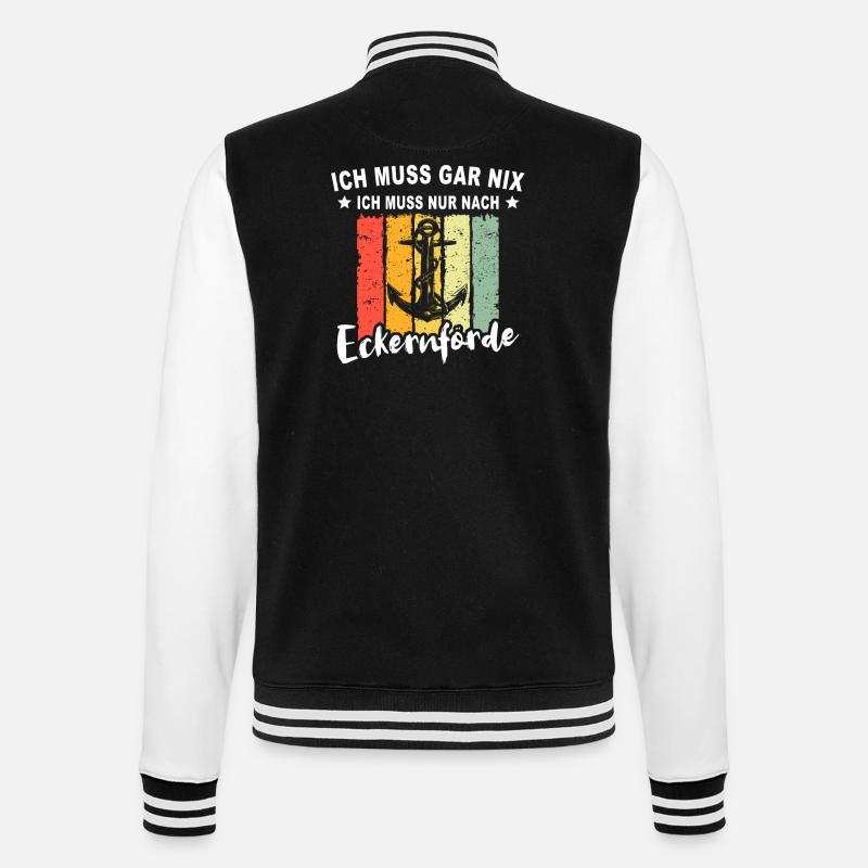 Eckernförde Eckernförder Spruch - College-Sweatjacke - Schwarz/Weiß