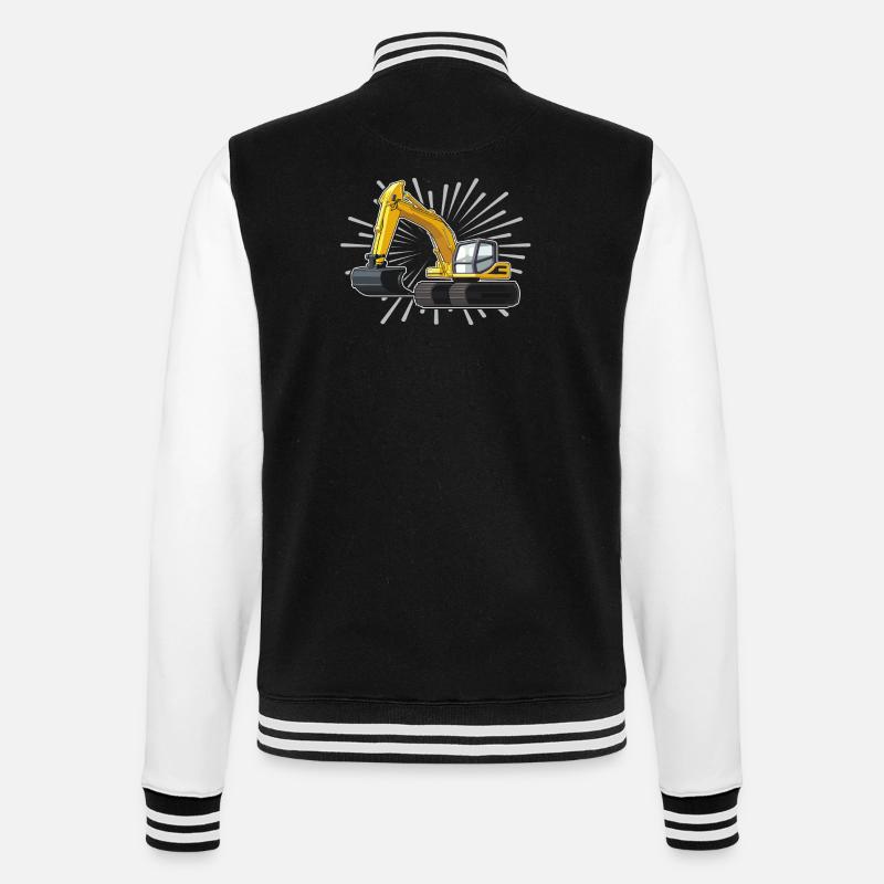 Baggerfuehrer - College-Sweatjacke - Schwarz/Weiß