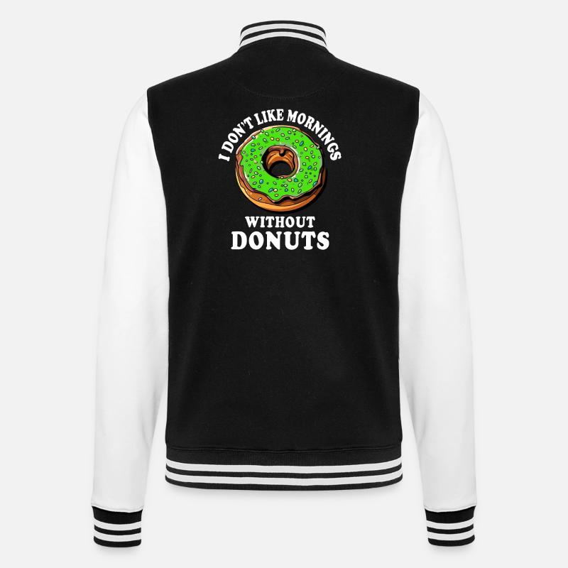 Donut Doughnut Donuts - College Sweat Jacket - black/white
