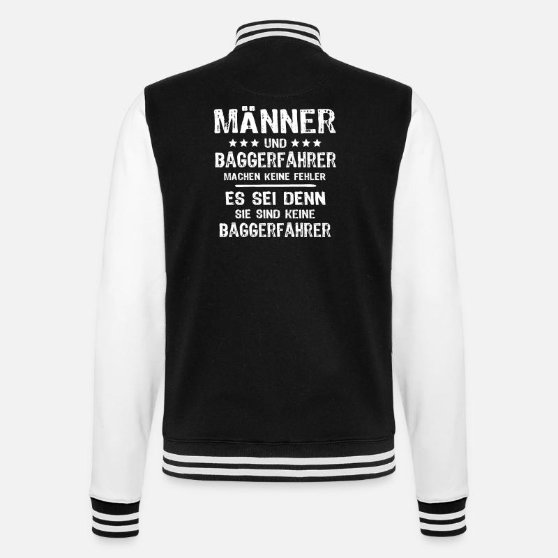 Baggerfuehrer Baggerfahrer - College-Sweatjacke - Schwarz/Weiß