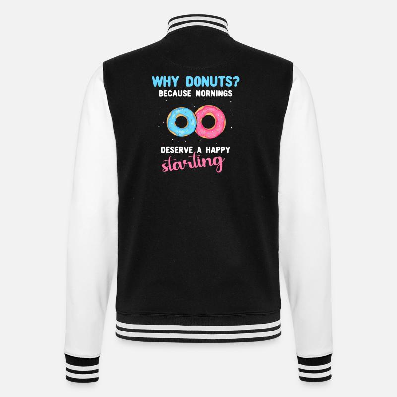 Donuts Doughnuts - College-Sweatjacke - Schwarz/Weiß