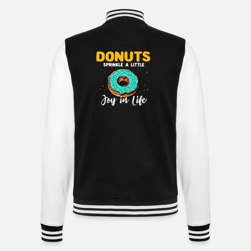 Donut Doughnut Donut Lover - College Sweat Jacket - black/white