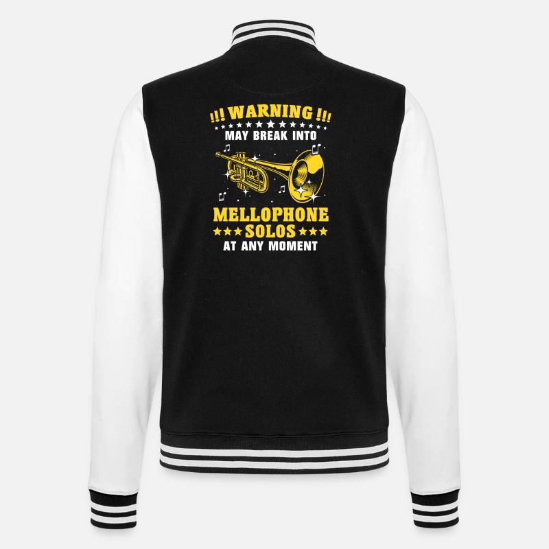 Mellophon - College-Sweatjacke - Schwarz/Weiß