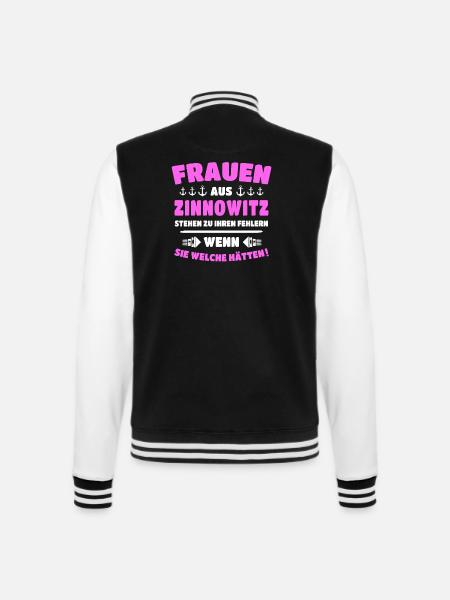 Zinnowitz Frau Zinnowitzer Frauen - College-Sweatjacke - Schwarz/Weiß