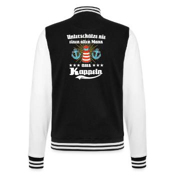 Kappelner Männer Kappeln - College-Sweatjacke - Schwarz/Weiß - Hinten - Marisol (170cm)