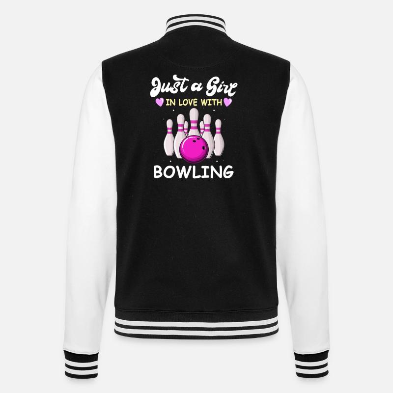 Bowling Bowler - College-Sweatjacke - Schwarz/Weiß