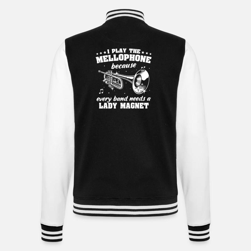 Mellophon - College-Sweatjacke - Schwarz/Weiß