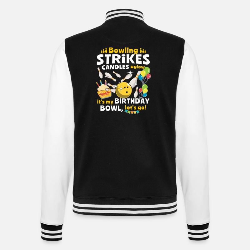 Bowling, Bowler d’anniversaire - Veste Teddy - noir/blanc
