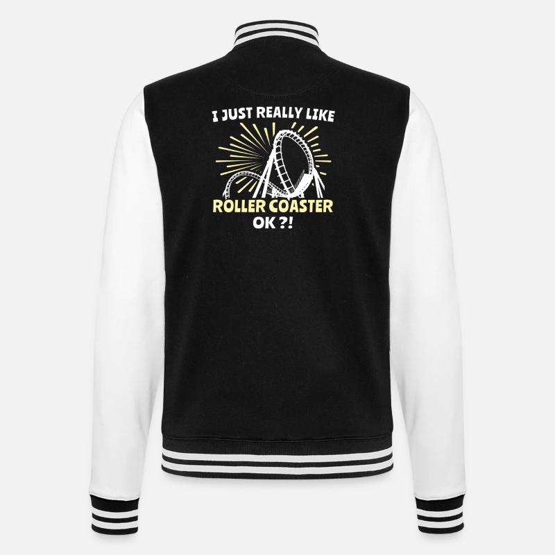 Achterbahn Roller Coaster - College-Sweatjacke - Schwarz/Weiß