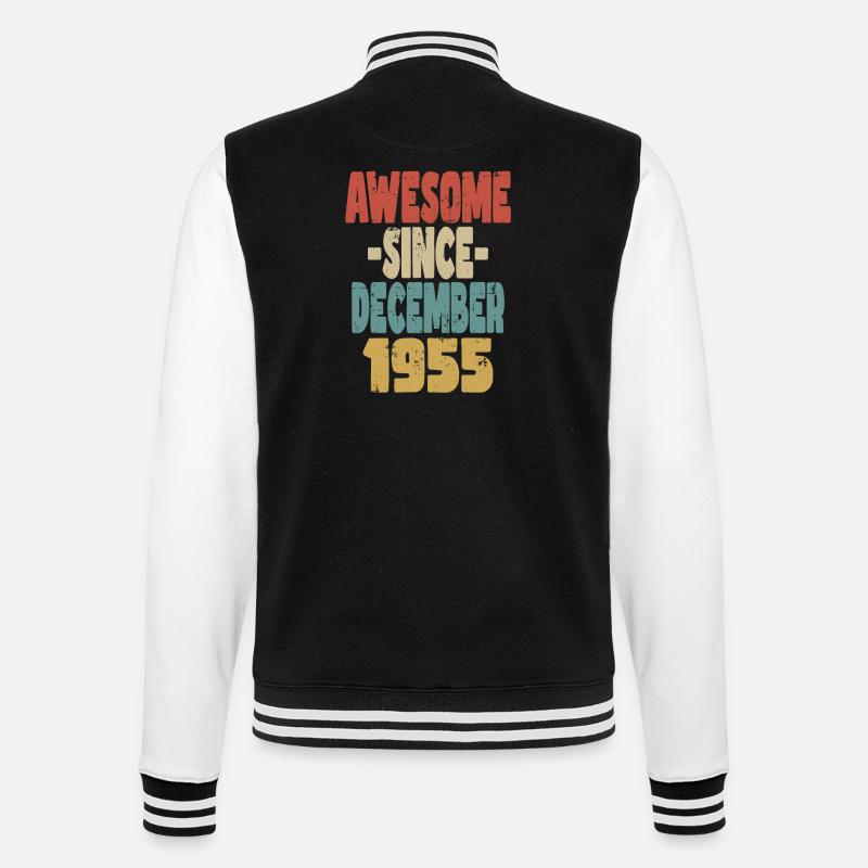 Awesome December 1955 - College Sweat Jacket - black/white