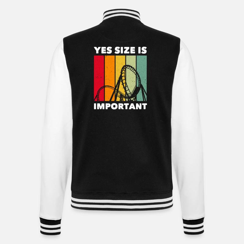 Achterbahn Roller Coaster - College-Sweatjacke - Schwarz/Weiß