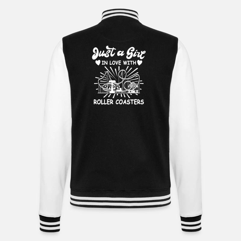 Roller coaster - College Sweat Jacket - black/white