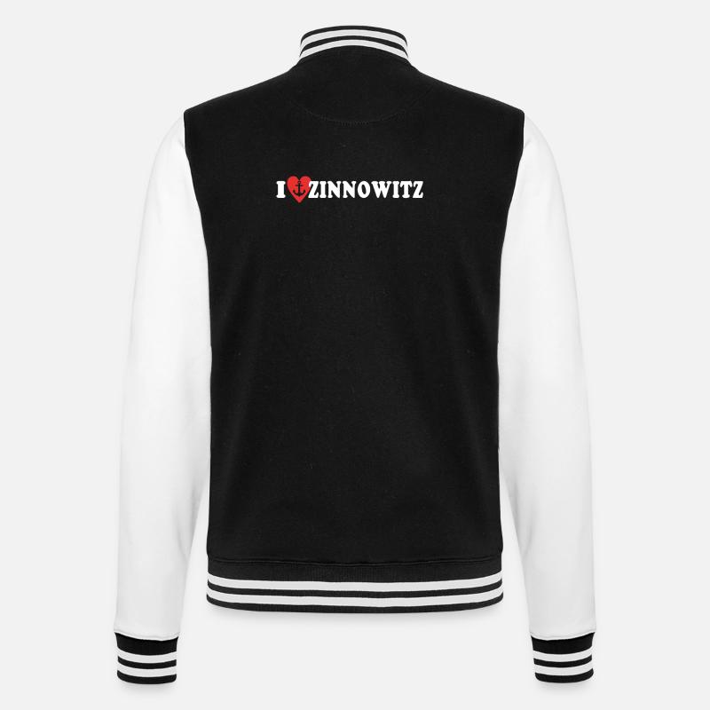 J’aime Zinnowitz Liebe - Veste Teddy - noir/blanc