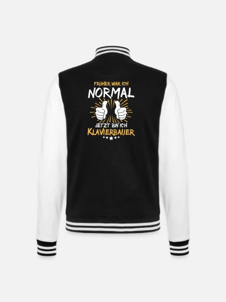 Klavierbauer Spruch - College-Sweatjacke - Schwarz/Weiß