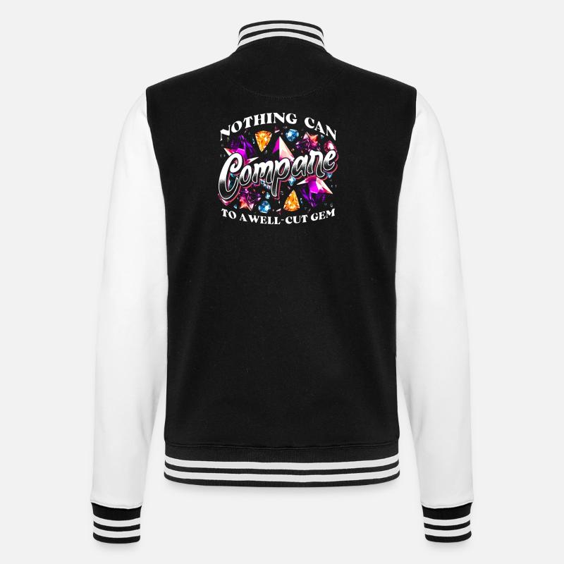 Lapidary Artists Lapidists Gemstone - College Sweat Jacket - black/white