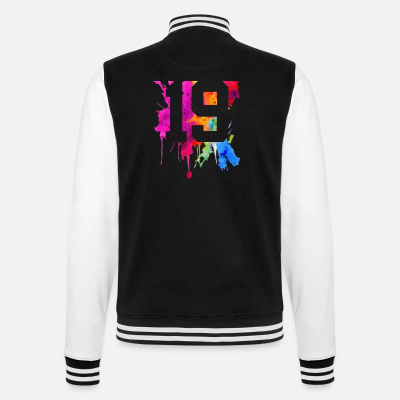 19 YEARS 19TH BIRTHDAY - College Sweat Jacket - black/white