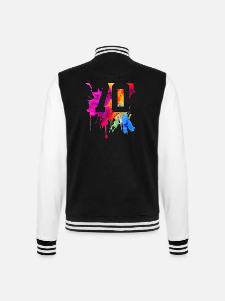 70 ANS 70 ANNIVERSAIRE - Veste Teddy - noir/blanc