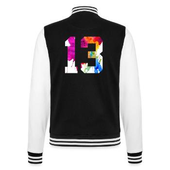 NUMMER 13 JAHRE ALT 13. GEBURTSTAG - College-Sweatjacke - Schwarz/Weiß - Hinten - Marisol (170cm)