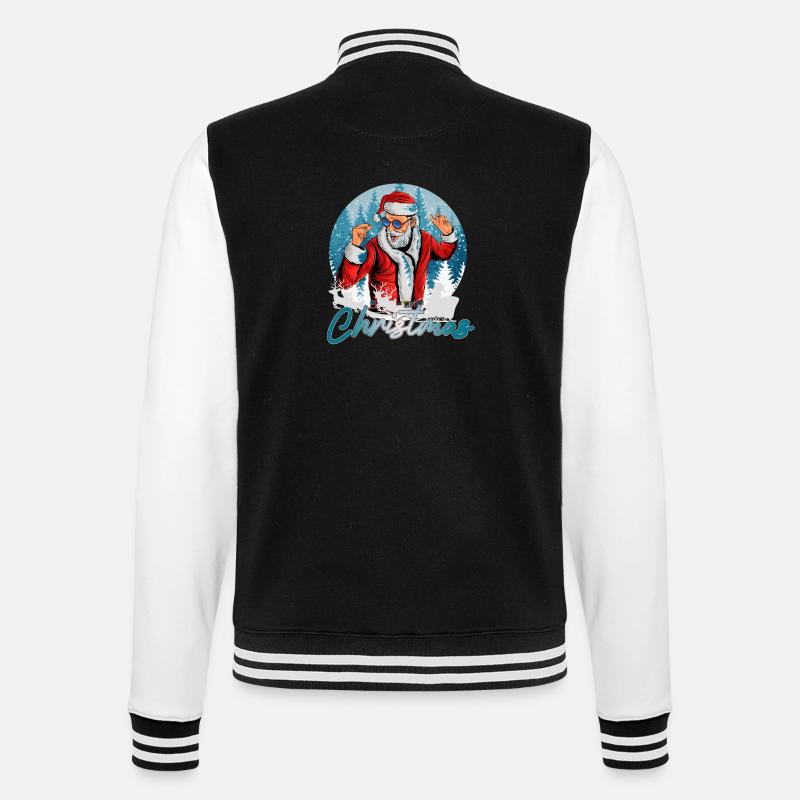 dancing Santa - College-Sweatjacke - Schwarz/Weiß