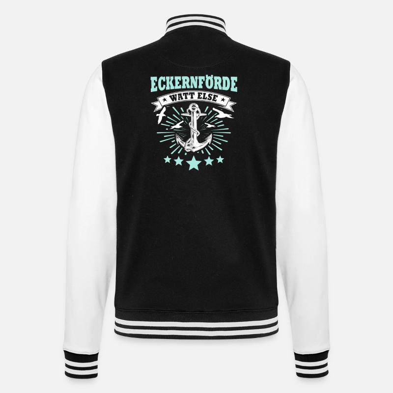 Eckernförde Eckernförder - College-Sweatjacke - Schwarz/Weiß