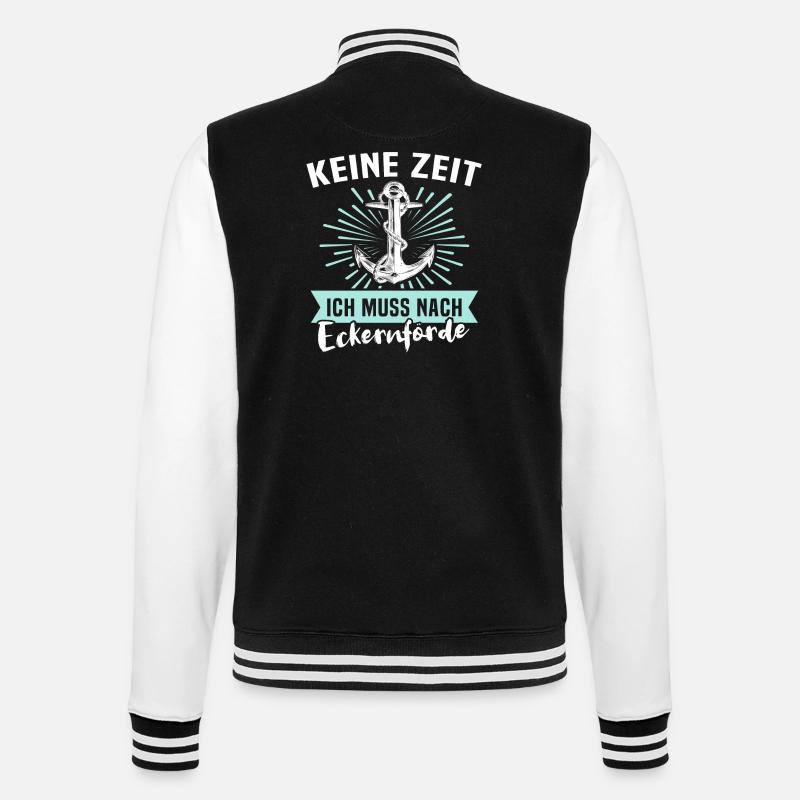 Eckernförde Eckernförder - College-Sweatjacke - Schwarz/Weiß