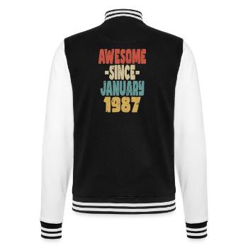 Génial janvier 1987 - Veste Teddy - noir/blanc - Dos - Marisol (170cm)