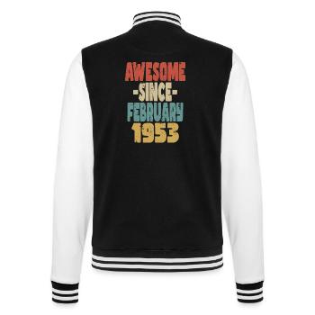 Ehrfurchtgebietender Februar 1953 - College-Sweatjacke - Schwarz/Weiß - Hinten - Marisol (170cm)