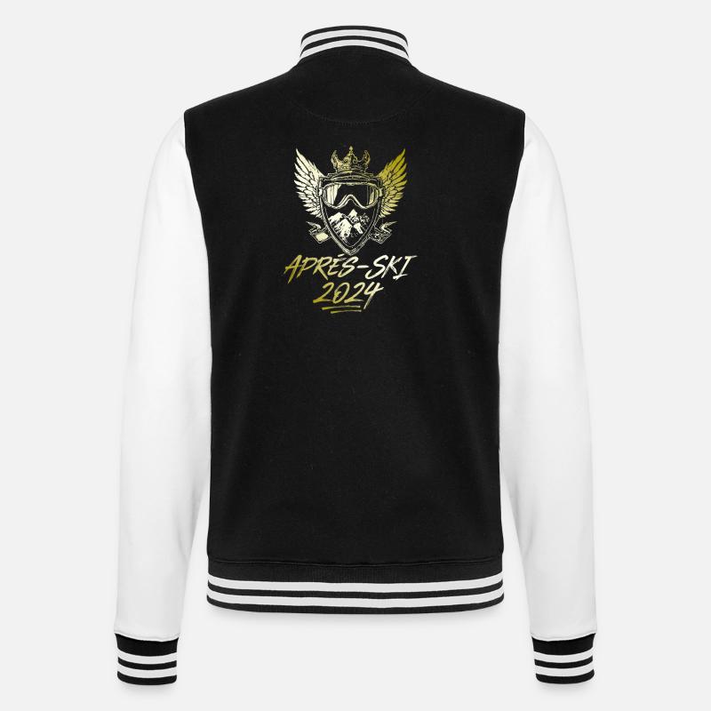 Après-ski slogan 2024 - College Sweat Jacket - black/white