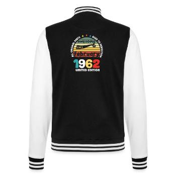 1962 vintage anniversaire rétro édition limitée - Veste Teddy - noir/blanc - Dos - Marisol (170cm)