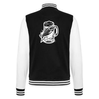 Bierglas Angeln Fischer - College-Sweatjacke - Schwarz/Weiß - Hinten - Marisol (170cm)