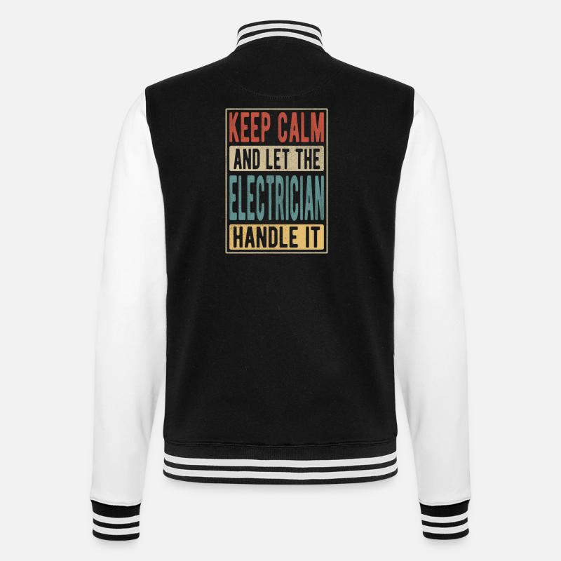 Elektriker Retro Geschenk - College-Sweatjacke - Schwarz/Weiß