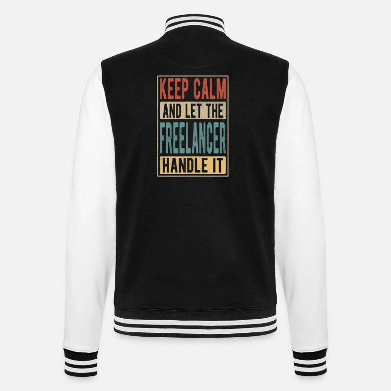 Freelancer Retro Gift - College Sweat Jacket - black/white
