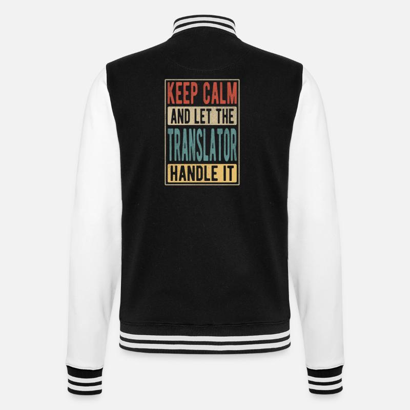 Übersetzer Retro Geschenk - College-Sweatjacke - Schwarz/Weiß