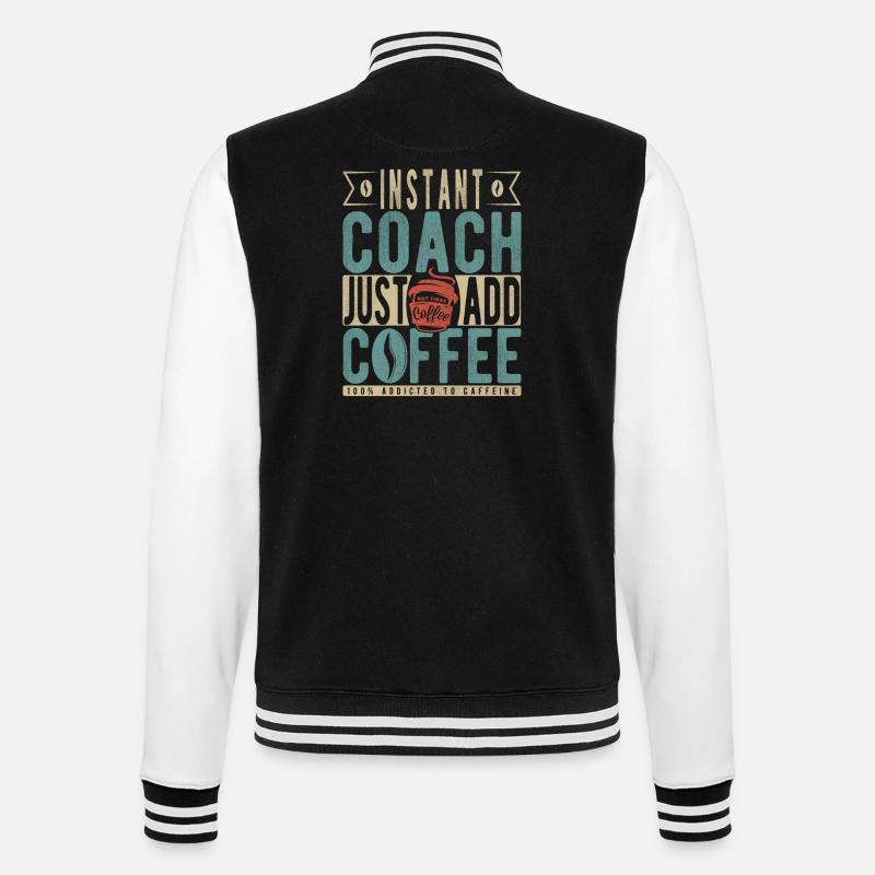 Instant Coach Just Add Coffee - College Sweat Jacket - black/white