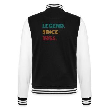 Legendary Since 1954 Vintage Birthday Gift - College Sweat Jacket - black/white - Back - Marisol (170cm)