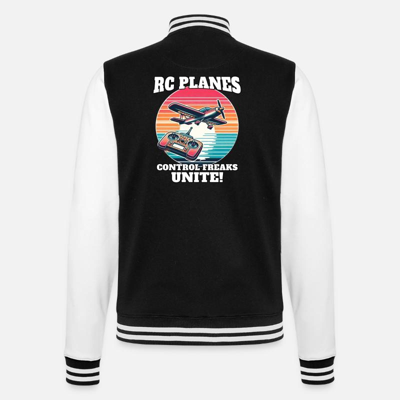 Modellflugzeug Modellflieger - College-Sweatjacke - Schwarz/Weiß