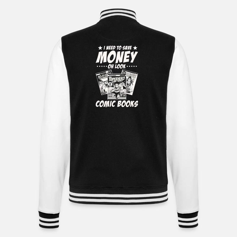 Comic Books Collector - College Sweat Jacket - black/white