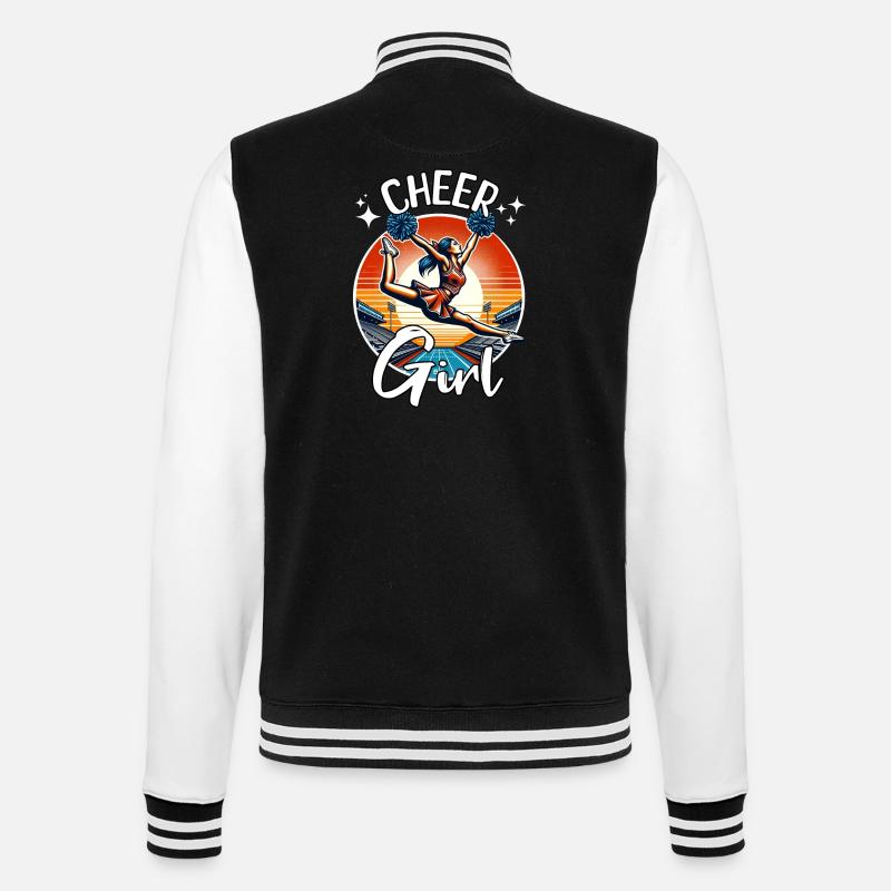 Cheerleader Mächen - College-Sweatjacke - Schwarz/Weiß