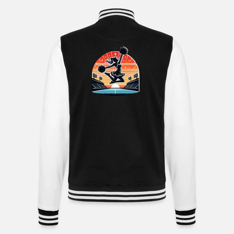 Cheerleader Design - College Sweat Jacket - black/white