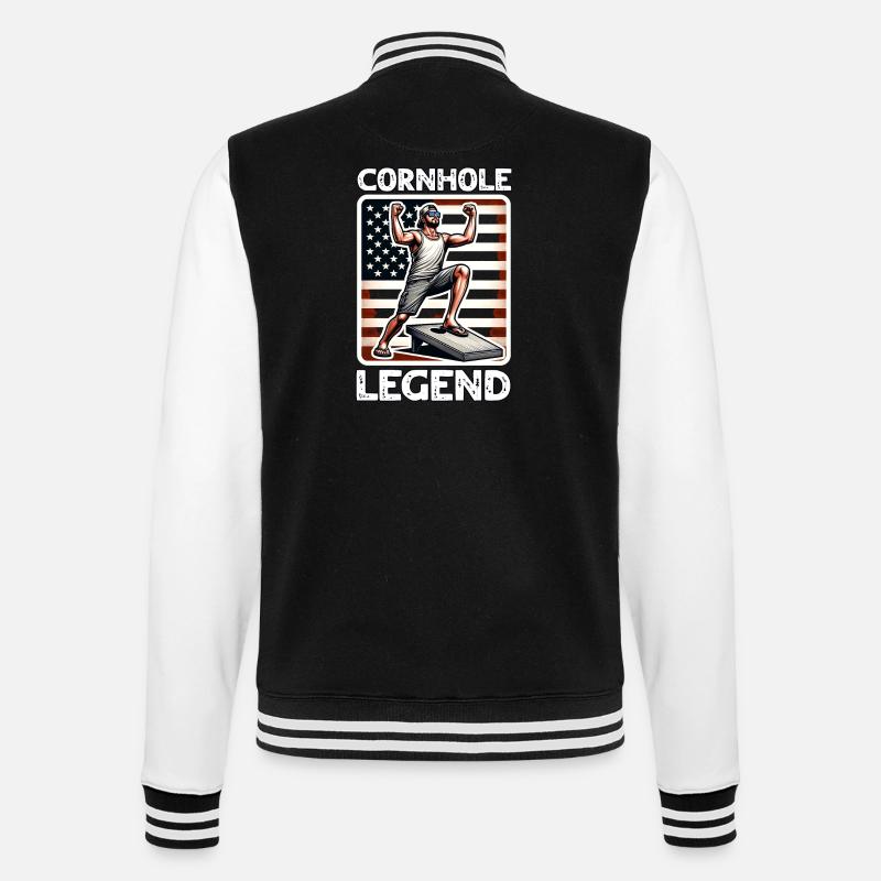 Cornhole - College-Sweatjacke - Schwarz/Weiß
