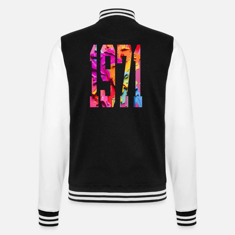 BUNT 55TH BIRTHDAY 1971 - College Sweat Jacket - black/white
