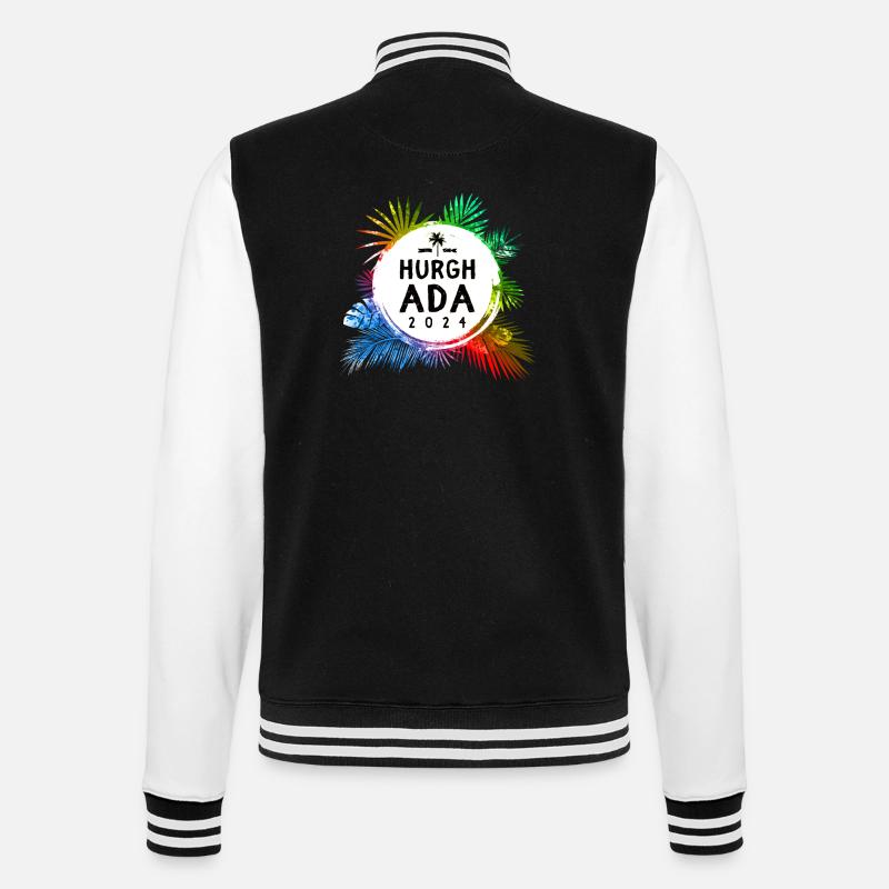 Hurghada 2024 Bunt - College-Sweatjacke - Schwarz/Weiß
