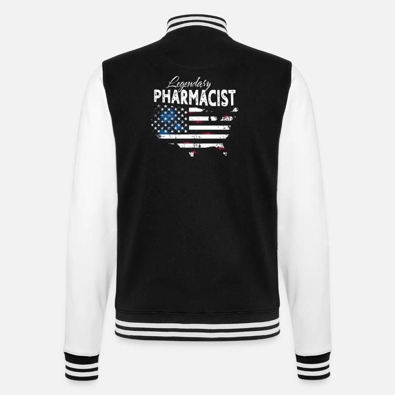Pharmazeut - College-Sweatjacke - Schwarz/Weiß