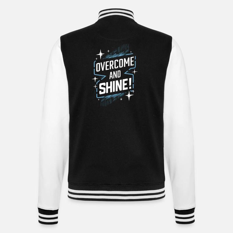 Surmonter et rayonner de motivation - Veste Teddy - noir/blanc