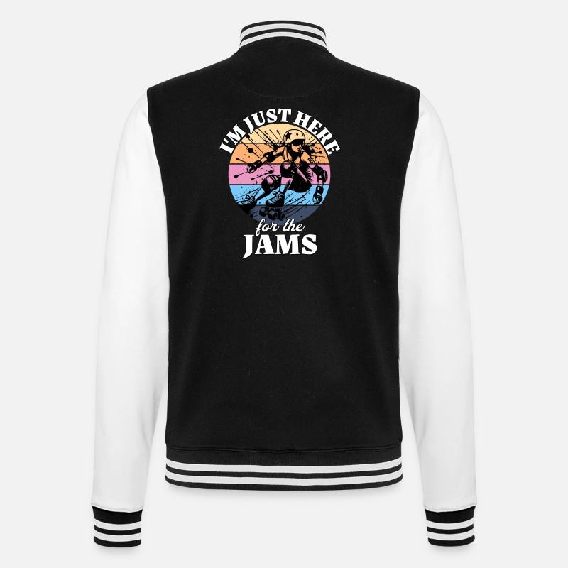 Roller Derby - College-Sweatjacke - Schwarz/Weiß